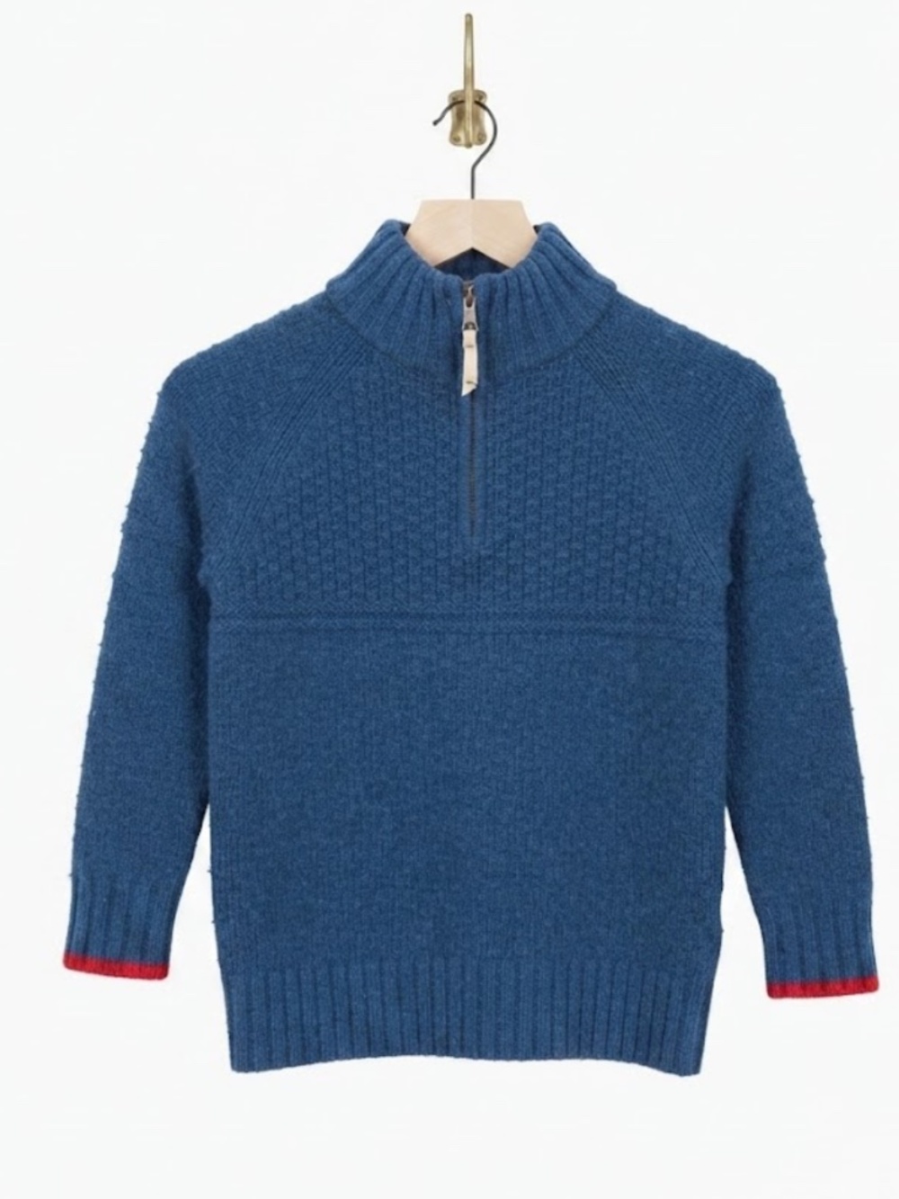 Mini Boden boys half-zip wool sweater (size kids 6-7Y)